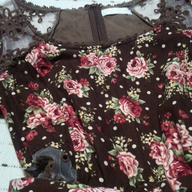LIZ LISA(リズリサ)のブラウン花柄♡リズリサ♡オールインワン レディースのパンツ(オールインワン)の商品写真