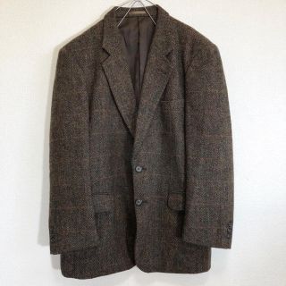 used wool100% ヘリンボーン シングル テーラードジャケット M(テーラードジャケット)