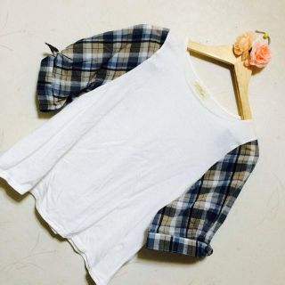 ダブルクローゼット(w closet)のw closet* 切り替えトップス(Tシャツ(長袖/七分))