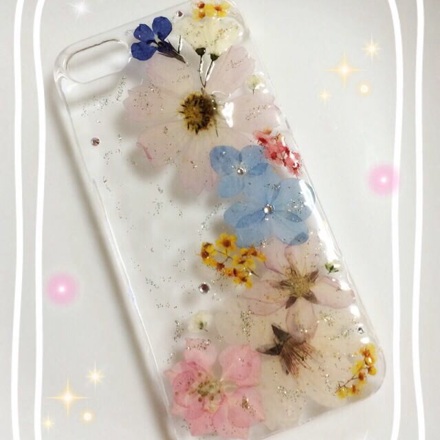 176☆お花いっぱいiPhoneケース⑨ スマホ/家電/カメラのスマホアクセサリー(モバイルケース/カバー)の商品写真