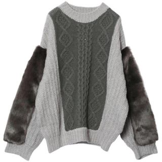 アメリヴィンテージ(Ameri VINTAGE)の17AW♡エコファースリーブニット(ニット/セーター)