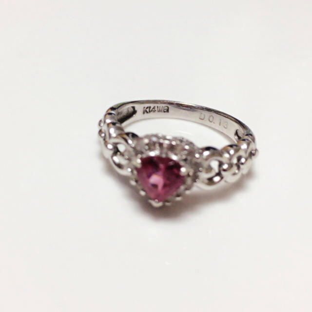 k14wgピンクサファイヤ ダイヤリング♡  レディースのアクセサリー(リング(指輪))の商品写真
