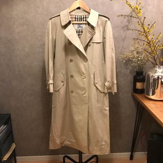 バーバリー(BURBERRY)の【vintage】【バーバリー】【トレンチコート】ユニセックス S〜M カーキ(トレンチコート)