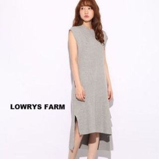 ローリーズファーム(LOWRYS FARM)の【新品未使用】LOWRYS FARM☆ローリーズファーム☆ロングニットワンピ☆L(ひざ丈ワンピース)