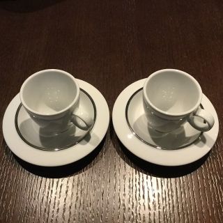 アレッシィ(ALESSI)の【値下げ】Bavero モカカップ Filetto ソーサー 2個セット(グラス/カップ)