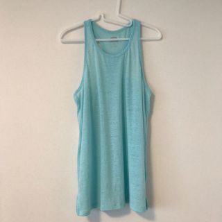 オールドネイビー(Old Navy)の[値下げ]美品 OLD NAVY 麻混Yバックタンクトップ(タンクトップ)