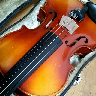 高級 国産バイオリン 鈴木 No.280 証明ラベル有 未使用弓、肩当、松脂付(ヴァイオリン)