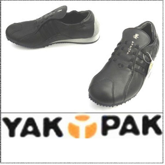 YAK PAK(ヤックパック)の23cm✨本革 スニーカー 黒 YAKPAK ☆墨 722 BK23 レディースの靴/シューズ(スニーカー)の商品写真