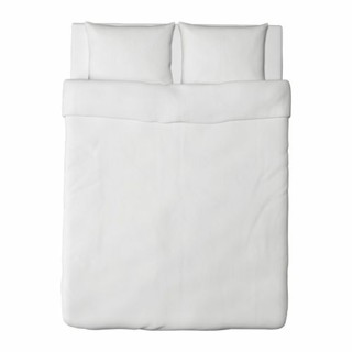 イケア(IKEA)のDVALA掛け布団カバー＆枕カバー（枕カバー2枚）, ホワイト(シーツ/カバー)