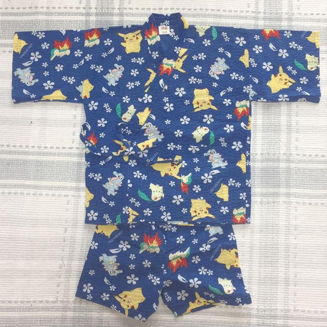 【used】110cm★甚平《ポケモン》 キッズ/ベビー/マタニティのキッズ服男の子用(90cm~)(その他)の商品写真