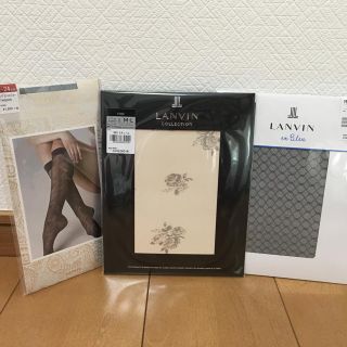 ランバンオンブルー(LANVIN en Bleu)の【新品未使用】ストッキング3組セット(タイツ/ストッキング)