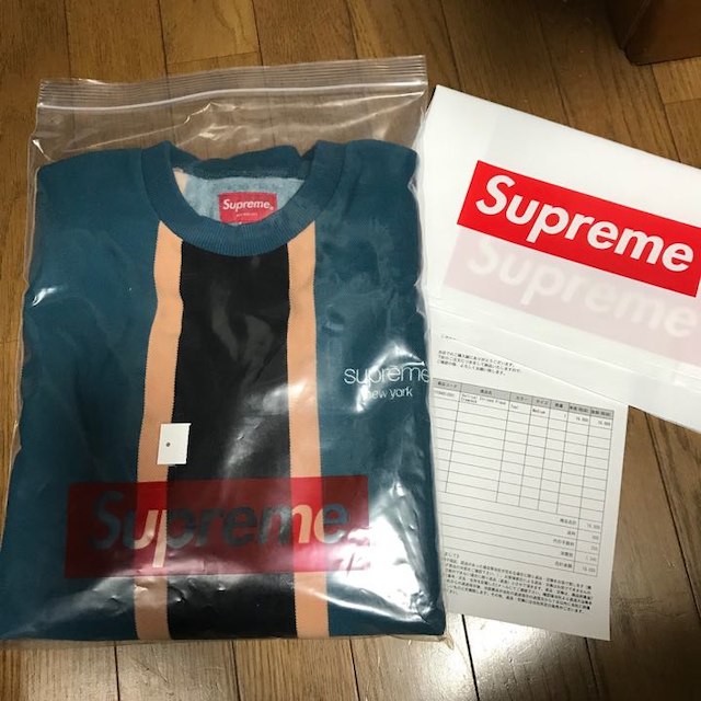 Supreme(シュプリーム)のSupreme Vertical Striped Pique Crewneck メンズのトップス(ニット/セーター)の商品写真