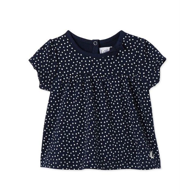 PETIT BATEAU(プチバトー)のプチバトー　ドットプリント半袖T シャツ　36m キッズ/ベビー/マタニティのキッズ服女の子用(90cm~)(Tシャツ/カットソー)の商品写真