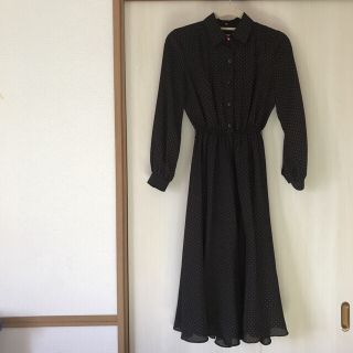 m♡様  春物 ドットワンピース   3/10までsale(ロングワンピース/マキシワンピース)