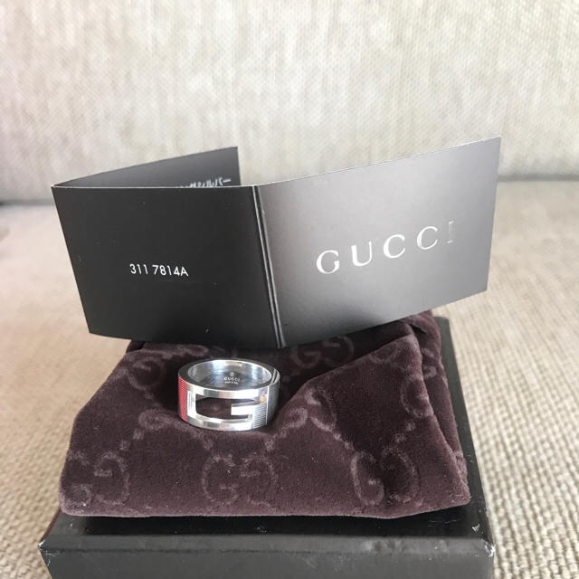 Gucci(グッチ)の値下げ☆GUCCI  Gリング  9号  スターリングシルバー925 レディースのアクセサリー(リング(指輪))の商品写真