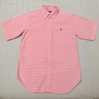 ラルフローレン(Ralph Lauren)のピンクのギンガムチェックシャツ(シャツ/ブラウス(半袖/袖なし))