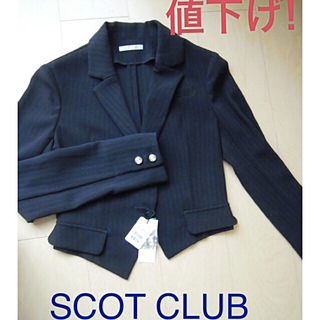 スコットクラブ(SCOT CLUB)の新品 送料無料 SCOTCLUB ショートジャケット黒(テーラードジャケット)
