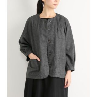 ★起毛 ノーカラージャケット定価¥9,612.-(ノーカラージャケット)