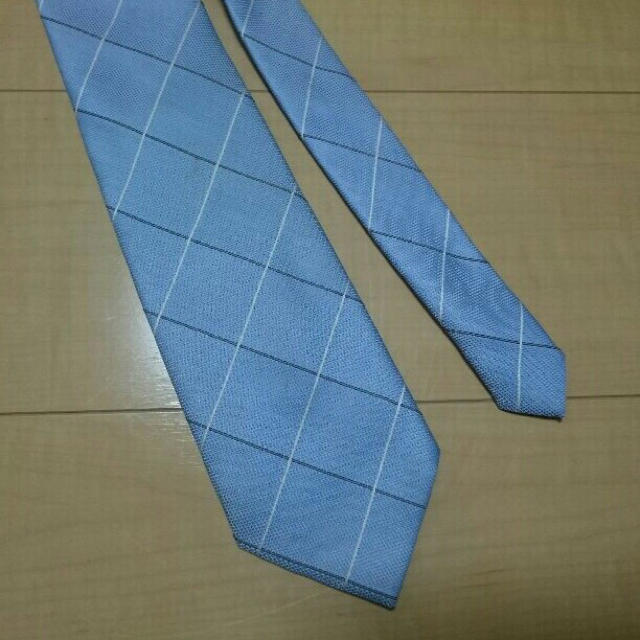 ちくちく屋様専用☆☆ネクタイ ブルー チェック メンズのファッション小物(ネクタイ)の商品写真