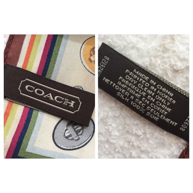 COACH(コーチ)の再値下げ《難あり》COACH スカーフ（長さおおよそ150㎝） レディースのファッション小物(マフラー/ショール)の商品写真