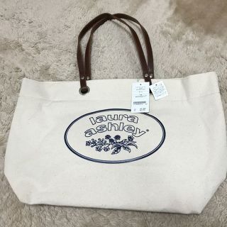 ローラアシュレイ(LAURA ASHLEY)の新品 ローラアシュレイ アーカイブロゴトートバックLナチュラル(トートバッグ)