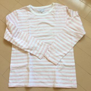 アニエスベー(agnes b.)のアニエスbボーダーＴ定番ピンク美品(Tシャツ(長袖/七分))