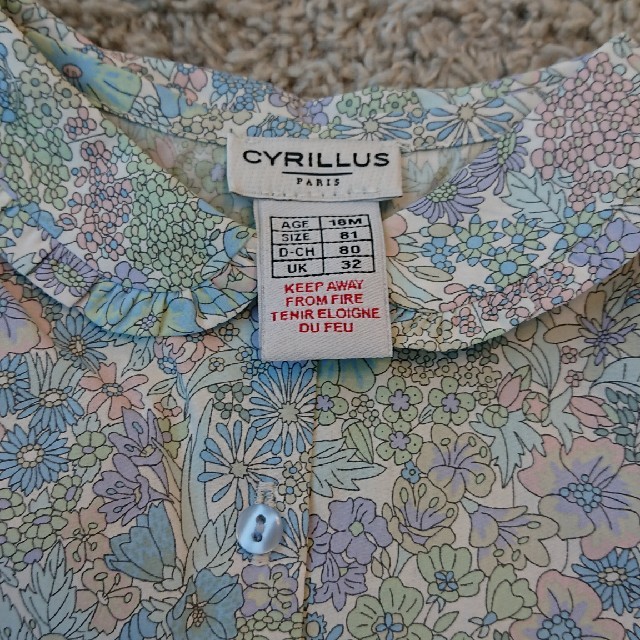 CYRILLUS(シリリュス)の新品☆cyrillus☆リバティワンピース☆18m キッズ/ベビー/マタニティのベビー服(~85cm)(ワンピース)の商品写真