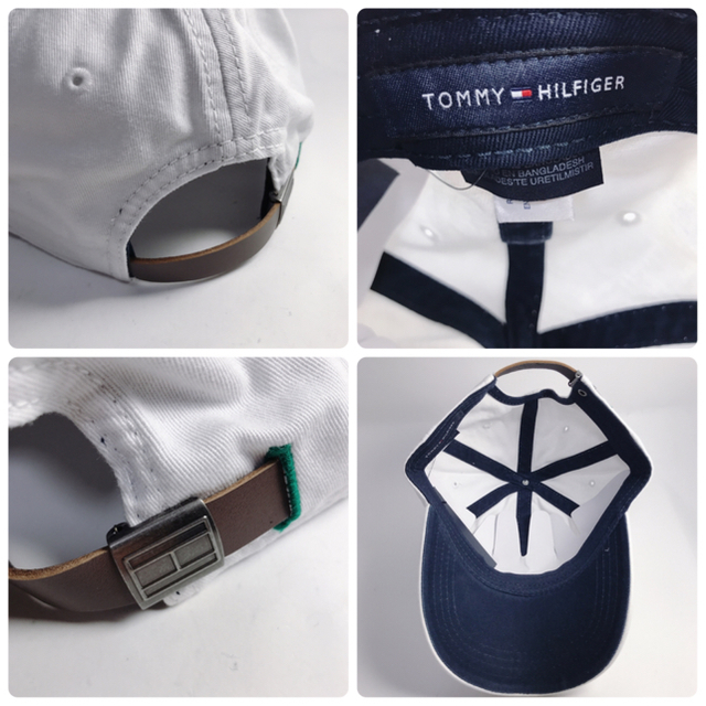 TOMMY HILFIGER(トミーヒルフィガー)の新品タグ付き TOMMY HILFIGER★ホワイト ロゴ刺繍キャップ メンズの帽子(キャップ)の商品写真