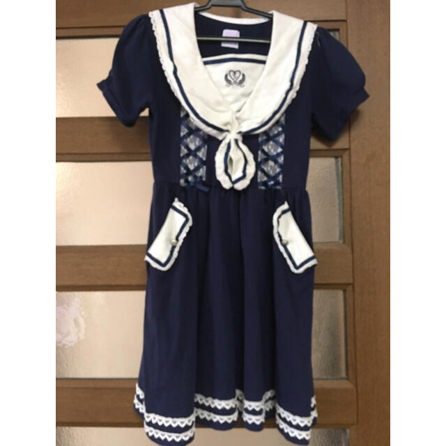 axes femme(アクシーズファム)のaxes kids セーラーワンピ 130 キッズ/ベビー/マタニティのキッズ服女の子用(90cm~)(ワンピース)の商品写真