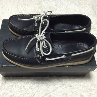 パラブーツ(Paraboot)の美品 Paraboot BARTH ネイビー デッキシューズ(デッキシューズ)