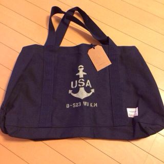 トゥデイフル(TODAYFUL)のキャンバス トートバック☆ネイビー(トートバッグ)