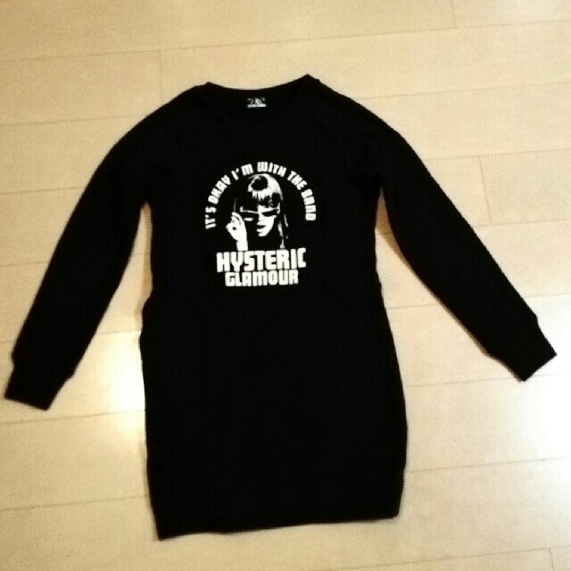 HYSTERIC GLAMOUR(ヒステリックグラマー)の【値下げ美品】ヒステリックグラマー スウェットワンピース レディースのワンピース(ミニワンピース)の商品写真