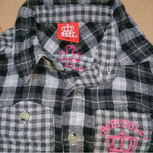 BABYDOLL(ベビードール)のBABY DOLL チェックシャツ 80 キッズ/ベビー/マタニティのベビー服(~85cm)(その他)の商品写真