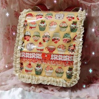 ⑭ランドセルカバー♡ハンドメイド♡カップケーキ♡イエロー2♡ランドセル(外出用品)