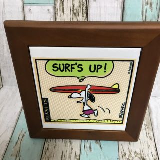 スヌーピー(SNOOPY)のスヌーピー海外限定 タイルフレームアート SURFS UP(その他)