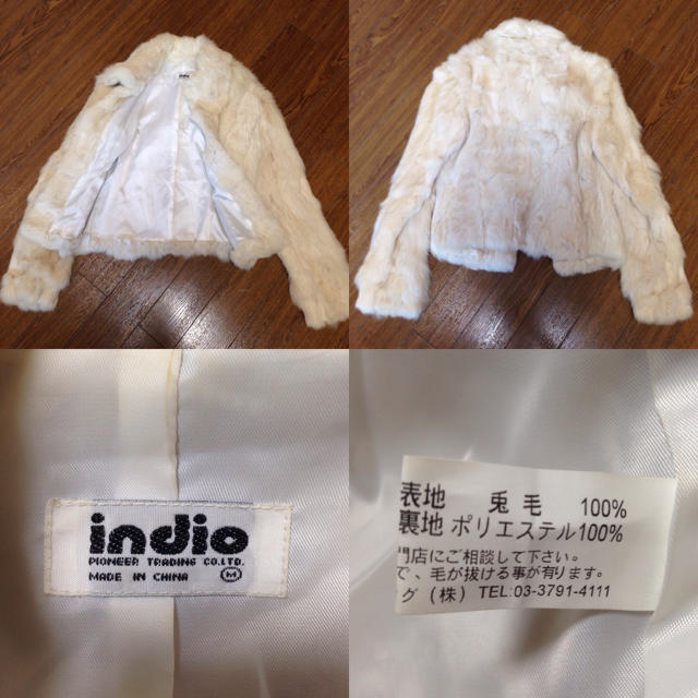 indio(インディオ)の【indio】 ラビット ジャケット レディースのジャケット/アウター(毛皮/ファーコート)の商品写真