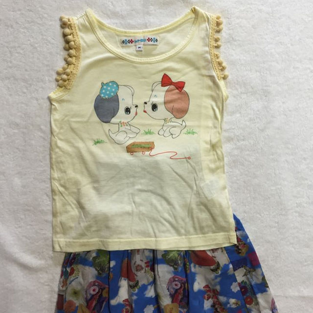 muchacha(ムチャチャ)のレトロン☆美品 キッズ/ベビー/マタニティのキッズ服女の子用(90cm~)(その他)の商品写真