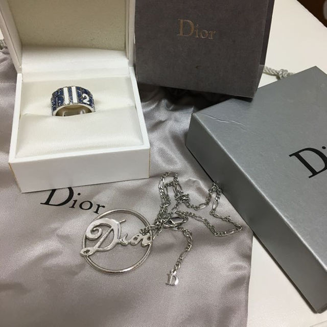 Christian Dior(クリスチャンディオール)のクリスチャンディオール❤️リング&ネックレス②点セット❤️ レディースのアクセサリー(ネックレス)の商品写真