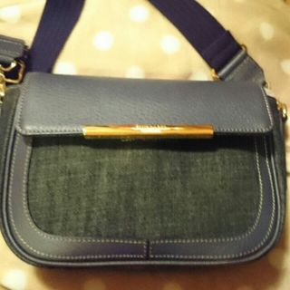 バーバリーブルーレーベル(BURBERRY BLUE LABEL)のブルーレーベル クレストブリッジ デニムショルダーバッグ  未使用(ショルダーバッグ)