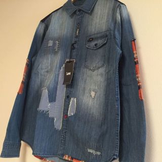 リー(Lee)の新品 Lee デニム リメイク風 ワークシャツ S(シャツ)