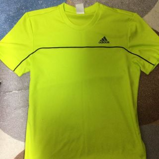 アディダス(adidas)の《アディダス》スポーツTシャツ ライトイエロー Mサイズ メッシュ【中古品】(その他)