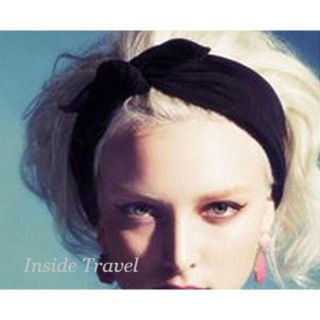 アリシアスタン(ALEXIA STAM)の★インポート★ボヘミアン ヘアーバンド ブラック 黒(ヘアバンド)