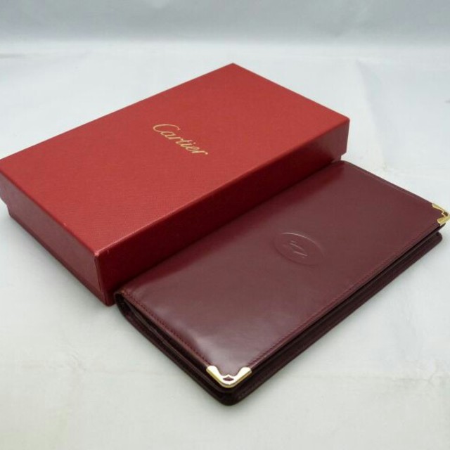 Cartier - カルティエ!長財布!ボルドー!レザー!の通販 by ひろ's