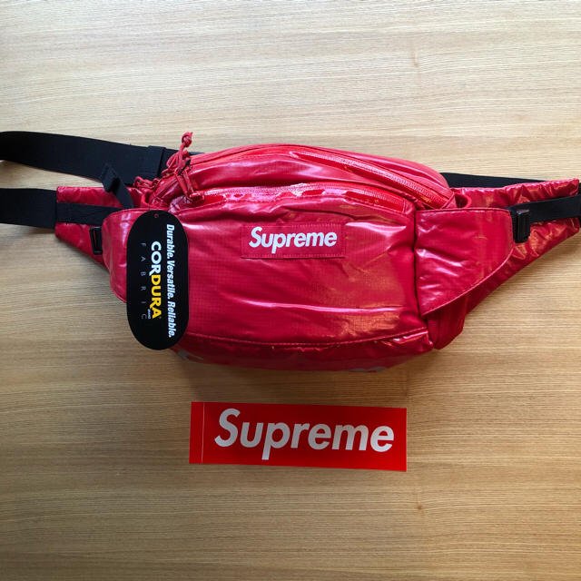 【2021最新作】 supreme 新品レシートコピー付 - Supreme 17fw 赤 bag waist ウエストポーチ