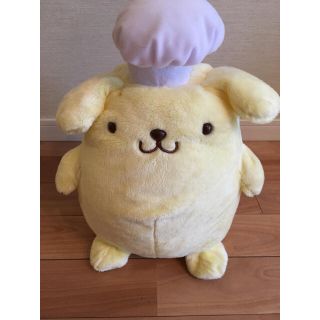 ポムポムプリン(ポムポムプリン)のポムポムプリン カフェBIGぬいぐるみ  タグ付き サンリオ 里親募集☆(ぬいぐるみ)