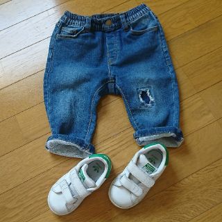 ダメージデニムパンツ　ロンパースset(パンツ)