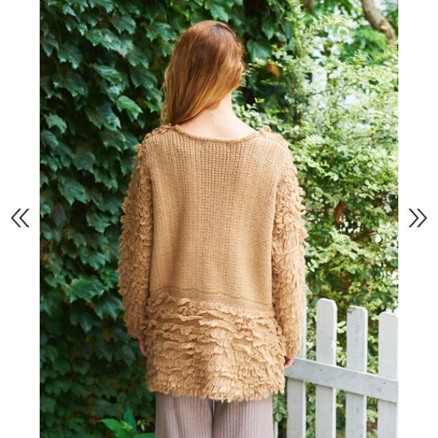 ALEXIA STAM(アリシアスタン)のfurlike loop knit cardigan camel レディースのトップス(カーディガン)の商品写真