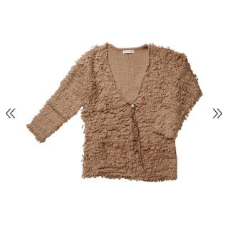 アリシアスタン(ALEXIA STAM)のfurlike loop knit cardigan camel(カーディガン)