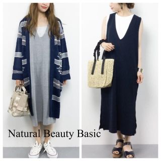 ナチュラルビューティーベーシック(NATURAL BEAUTY BASIC)のNBB／ノースリーブワンピ ザラ カスタネ ミスティック アーバンリサーチKBF(ロングワンピース/マキシワンピース)