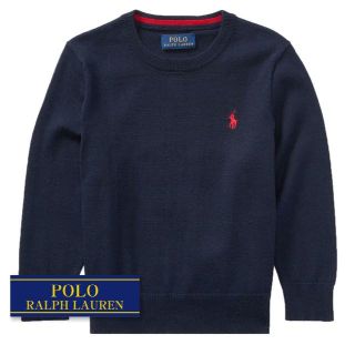 ラルフローレン(Ralph Lauren)の☆新品☆ 95 ラルフローレン クルーネックセーター ネイビー 1173(ニット)